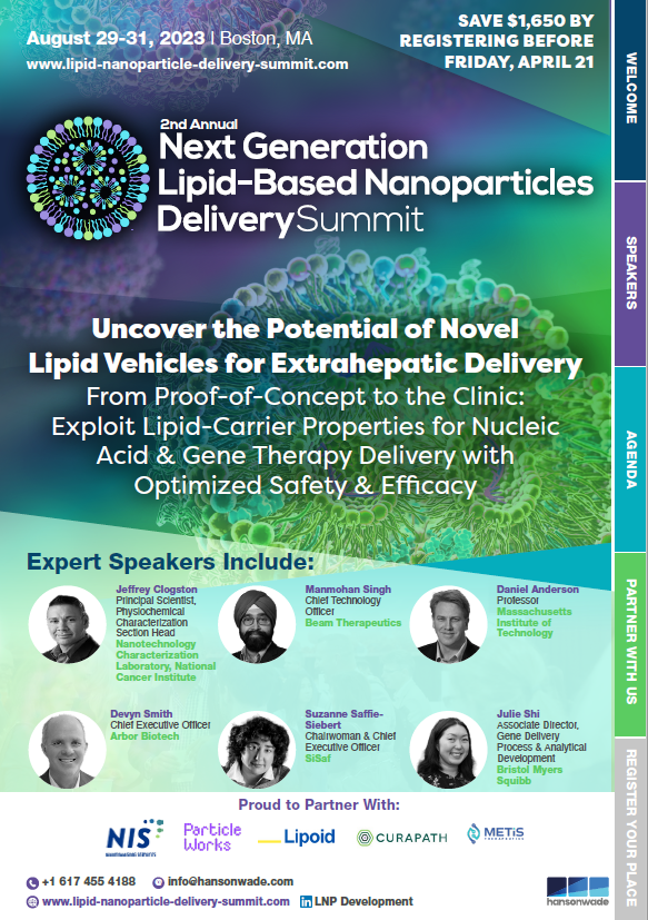 2nd Next-Generation Lipid-Based Nanoparticle Delivery Summit - Full Event Guide